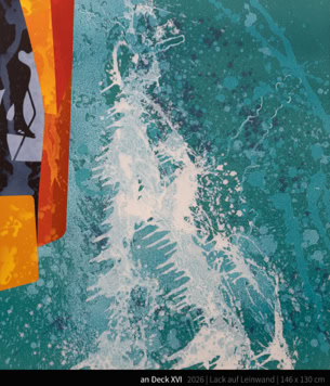 Deck XVI - Egal wie oft, wie lange, zu welcher Tages- oder Nachtzeit, das Meer fasziniert mich mit seiner schier unendlichen Variation von Farbe, Licht und Form. Mal ist das Wasser dunkler als der Himmel, mal ist es genau umgekehrt, dann wieder ist der Horizont kaum oder garnicht auszumachen … mal wild, mal still, mal wie ein Spiegel … nur eins ist immer sicher: WER MEER HAT, BRAUCHT WENIGER! und ich bin, wo ich sein will und kann …