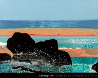 Löwengischt I - Lion Meer Sea Beach Strand Sunset Glitzern Glitter Sonnenuntergang