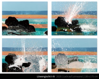 Löwengischt I-IV - Lion Meer Sea Beach Strand Sunset Glitzern Glitter Sonnenuntergang