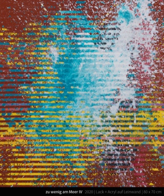 zu wenig am Meer IV - too little by the sea Streifen Stripes expressiv gestisch expressive abstrakt abstract Farbrausch Color frenzy