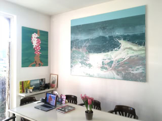 Reflexion V Ponta do Pargo und More III Gemälde im Büro